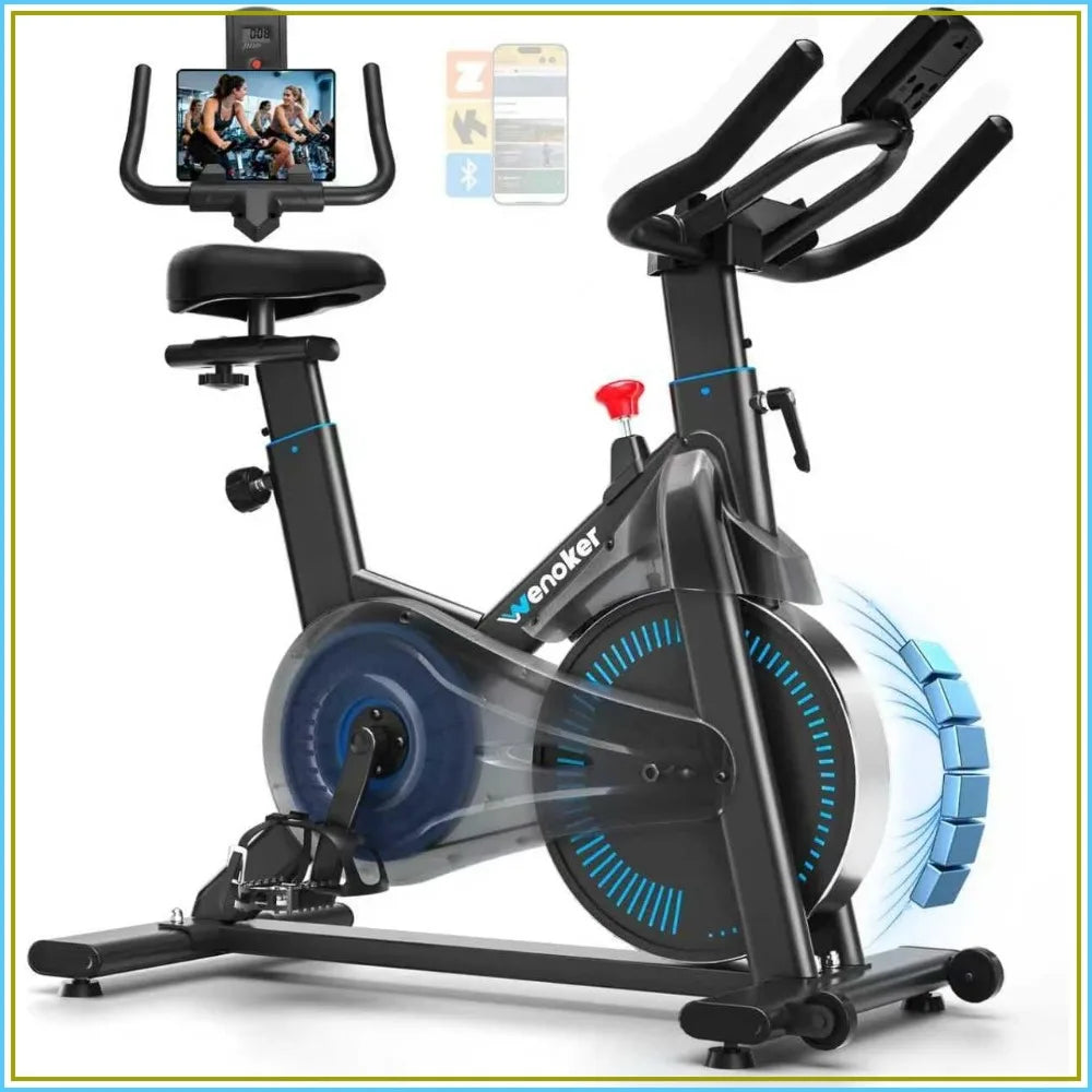 Magnetic Stationary Exercise Bike With App Sync And Adjustable Seat