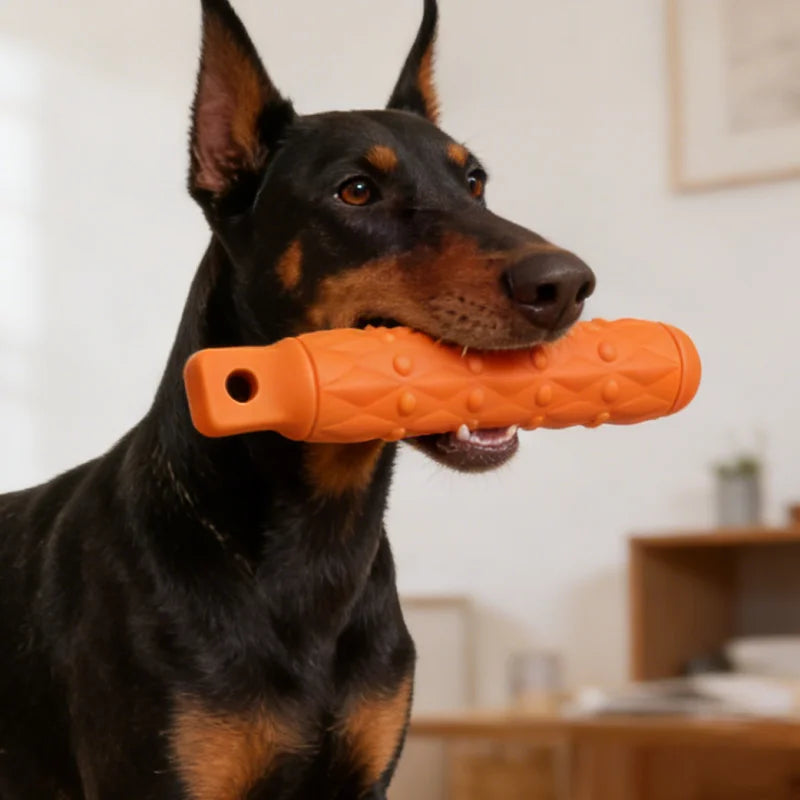 Dog Tough Chew Toy Rubber Stick Indestructible Safe Joint Play