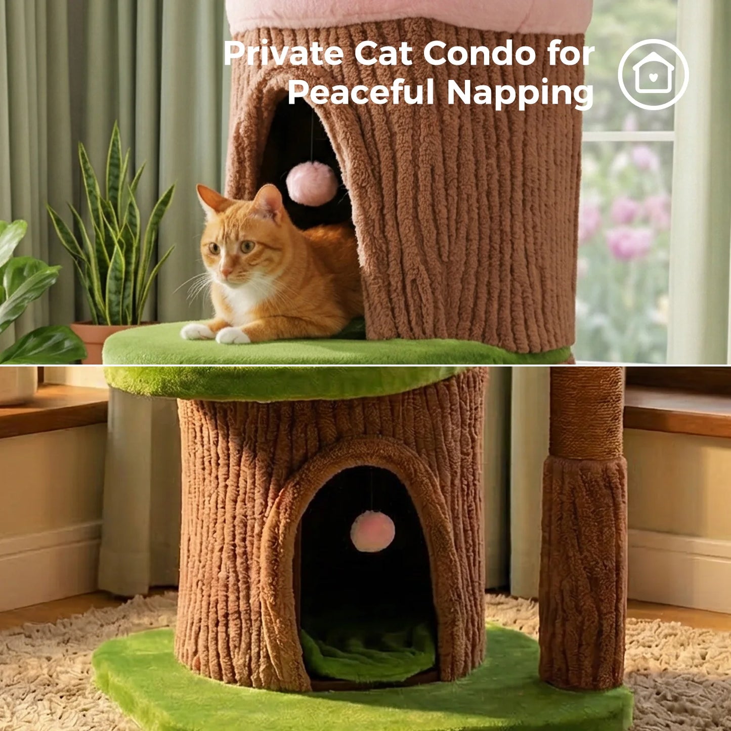 PAWZ Road Large Cat Tree With Scratching Post And Condos