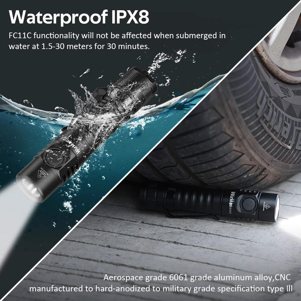 Wurkkos FC11C USBC Rechargeable 1200LM EDC Flashlight