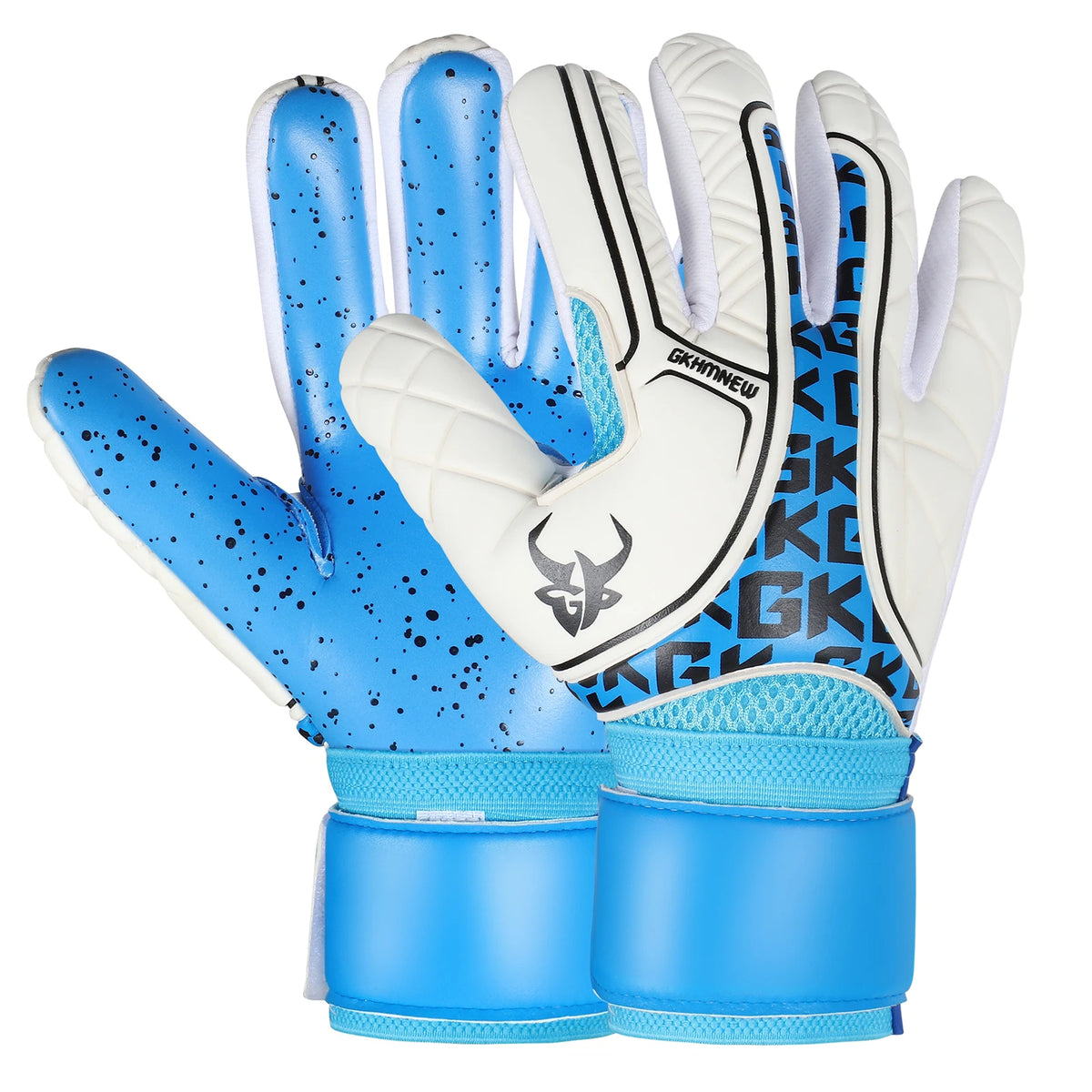 GKHMNEW Soccer Goalkeeper Gloves With Strong Grip Palms for Football Players