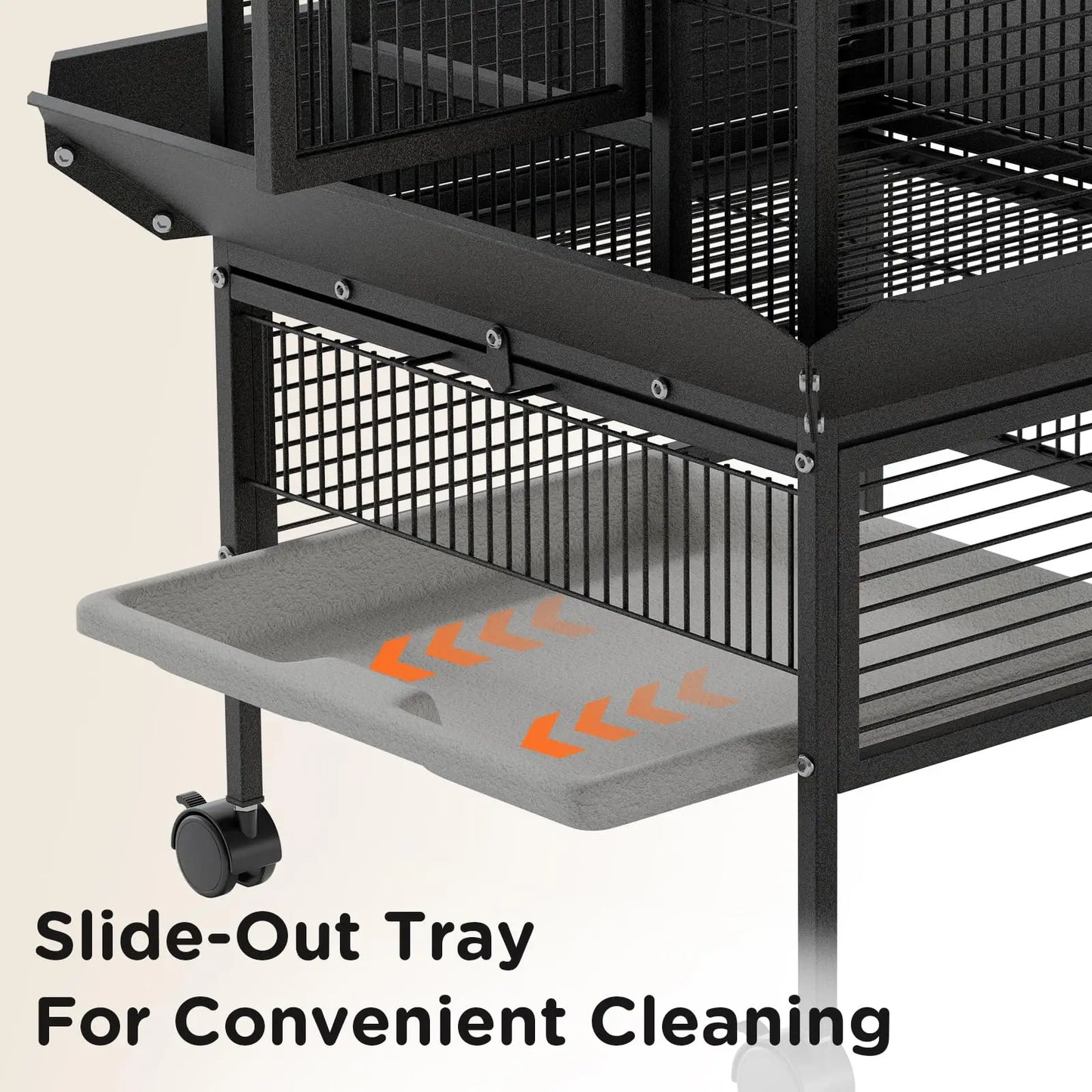 HiMISS 60 Inch Metal Bird Cage With Play Top Stand