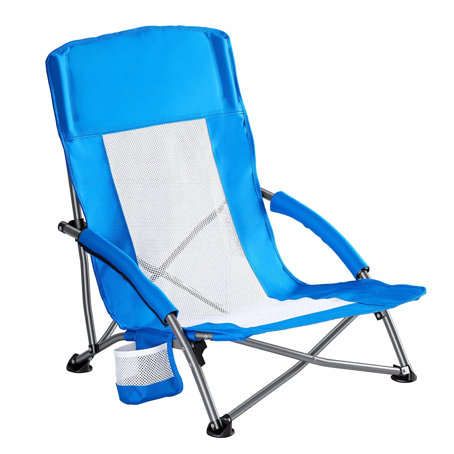 JHK Portable Lightweight Camping Beach Chair With Mesh Back