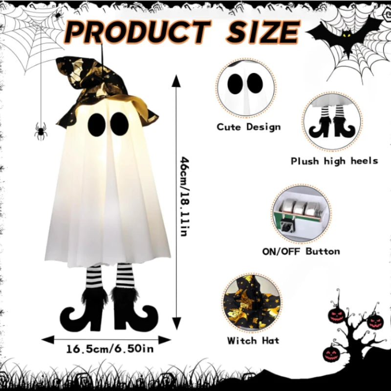 Halloween LED Witch Ghost Hanging Lights For Outdoor Decorations