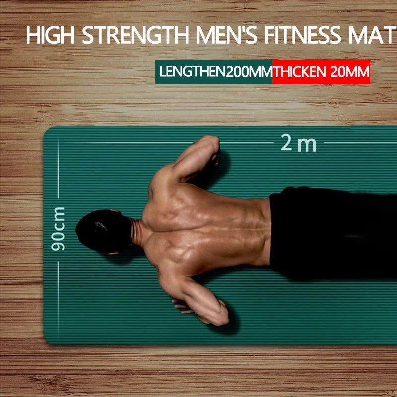 LINGPENG Thick NBR Yoga Mat Anti-Slip for Exercise