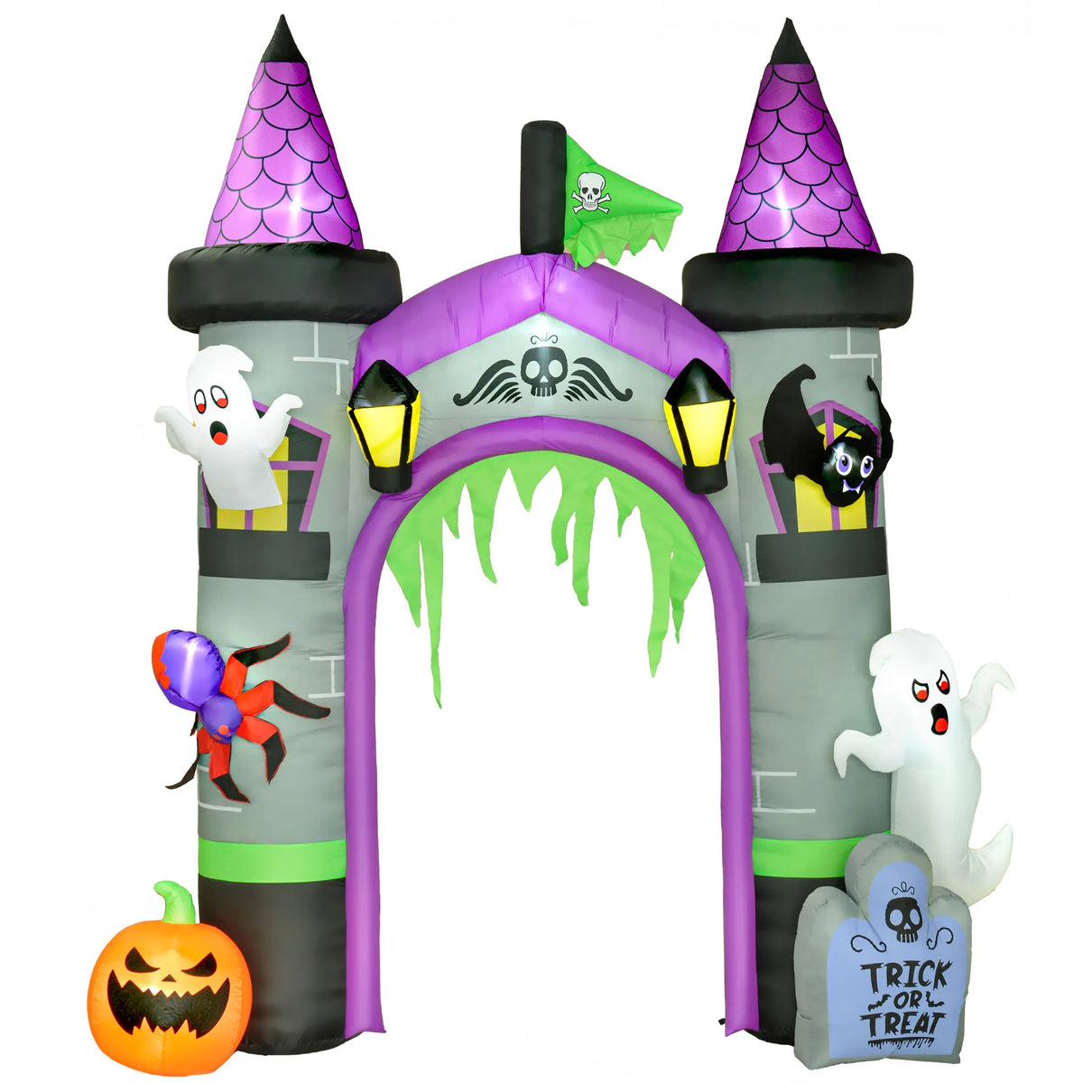 Outsunny Halloween Inflatable Archway With LED Outdoor Yard Display