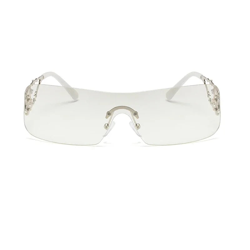 KEDEFAG Rimless Sunglasses UV400 For Women And Men