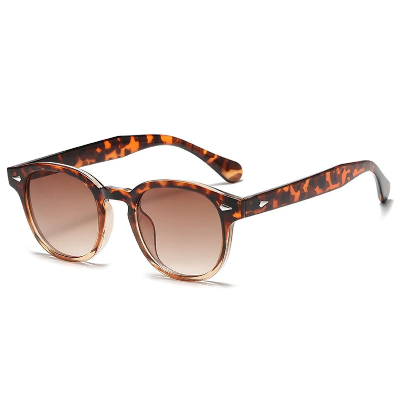 JNPCXI Retro Round Sunglasses UV400 Rivet Style