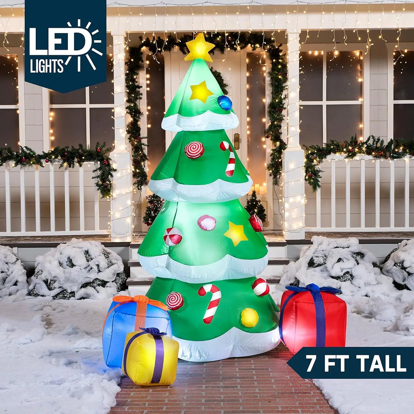 Joyfy Nativity Scene Inflatable With LEDs For Outdoor Decor