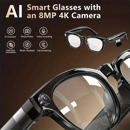 AI Translation Smart Glasses With Camera And Dual Microphones