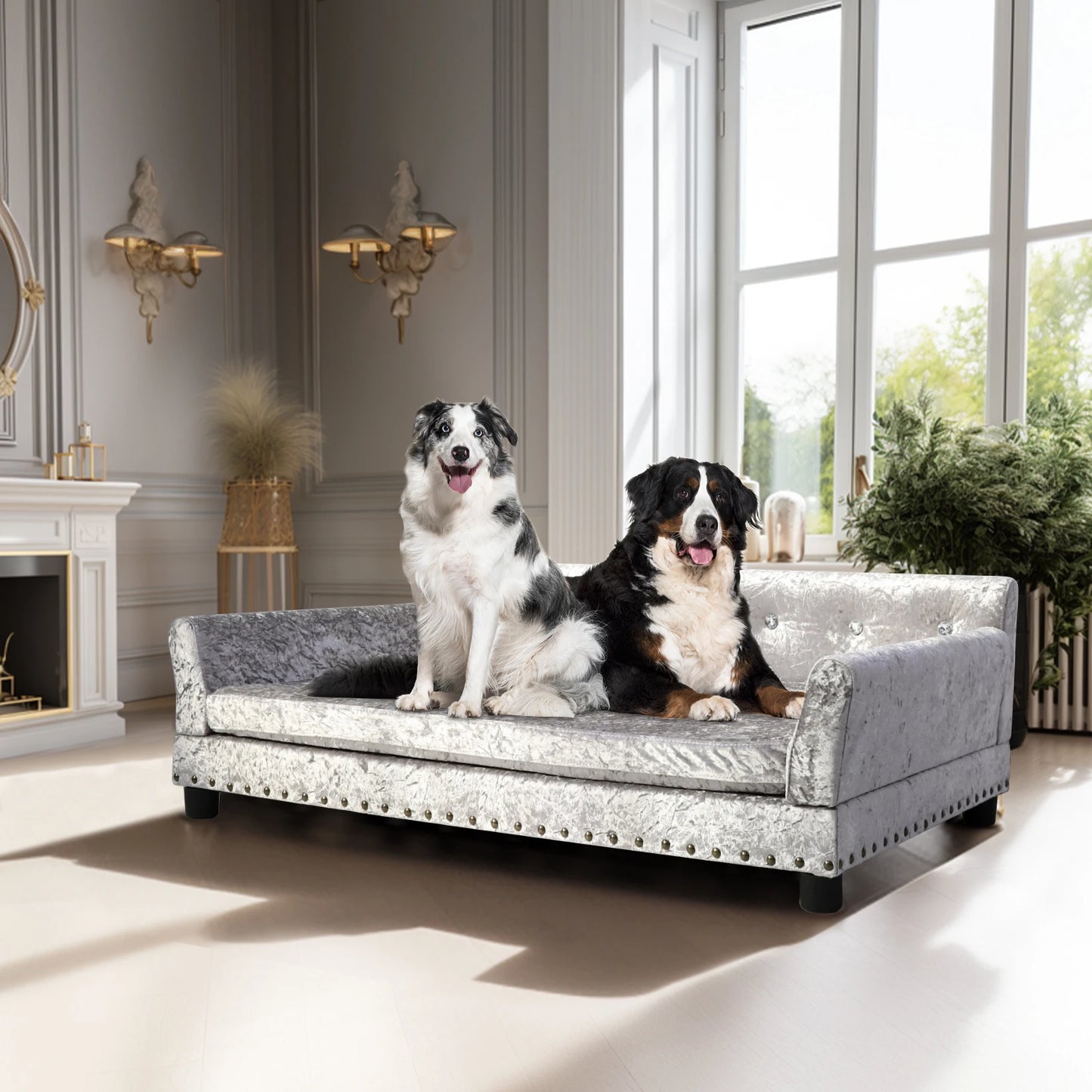 BORWART CN Heavy Duty Pet Sofa Bed Removable Cover Cushioned