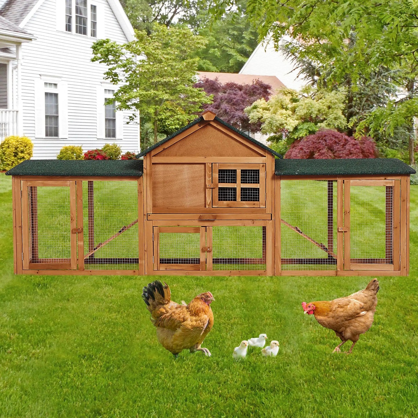 DishyKooker Two Story Bunny Hutch Outdoor Cage With Ramp