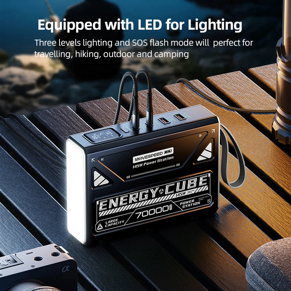 Led Camping Lantern 70000mAh Emergency Power Light For Outdoors