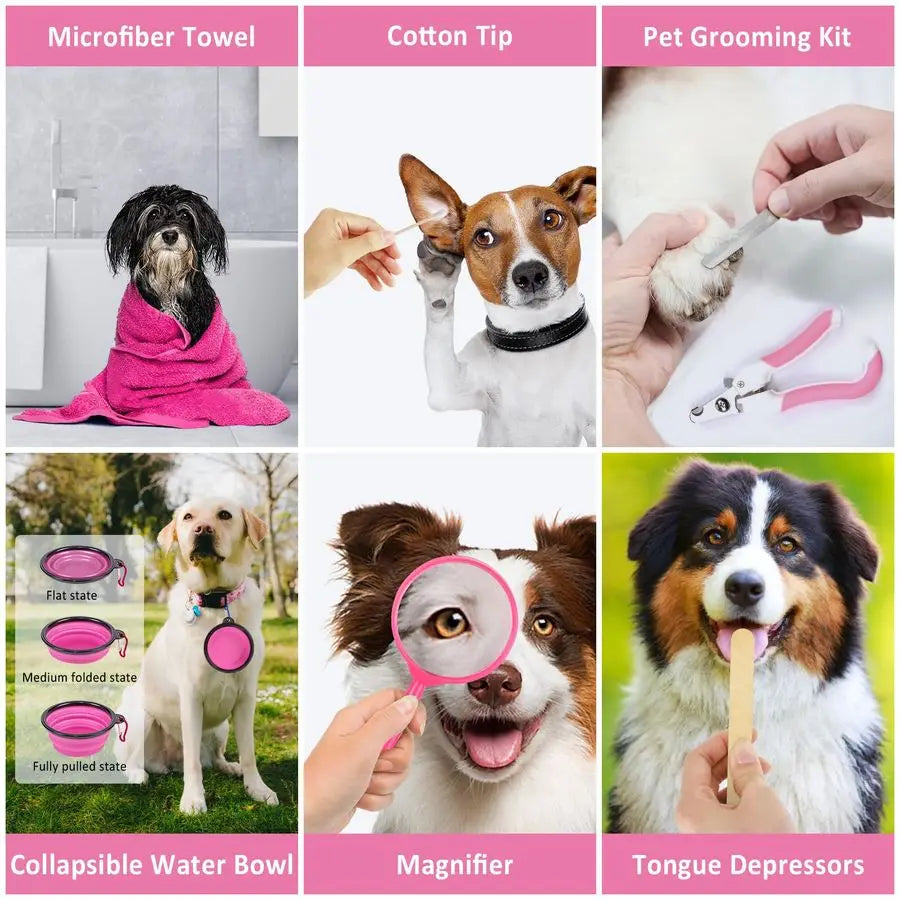 Dog And Cat First Aid Kit 136Piece For Travel Essentials