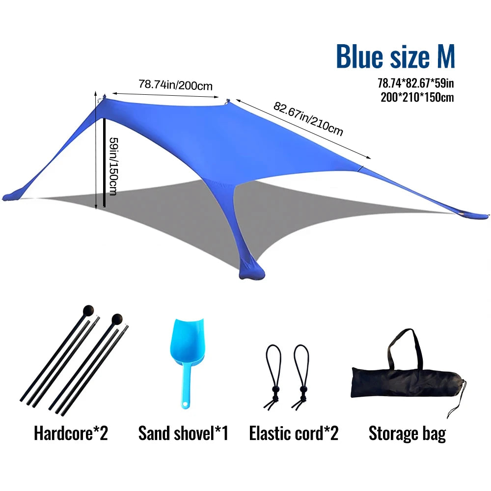 Portable Lycra Beach Canopy Tent UV Protection Sunshade Shelter