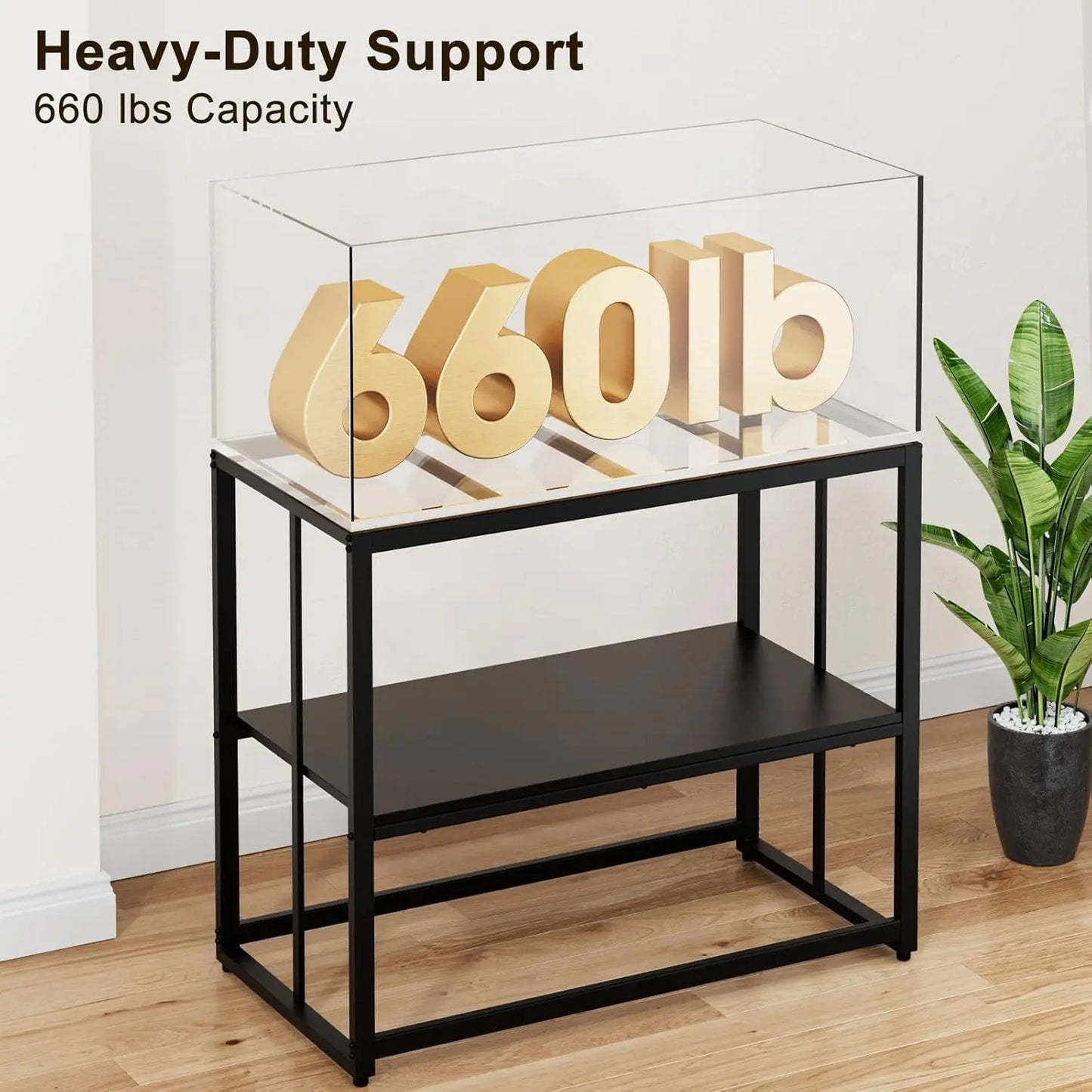 Metal Aquarium Stand 660LBS Capacity for Home Office