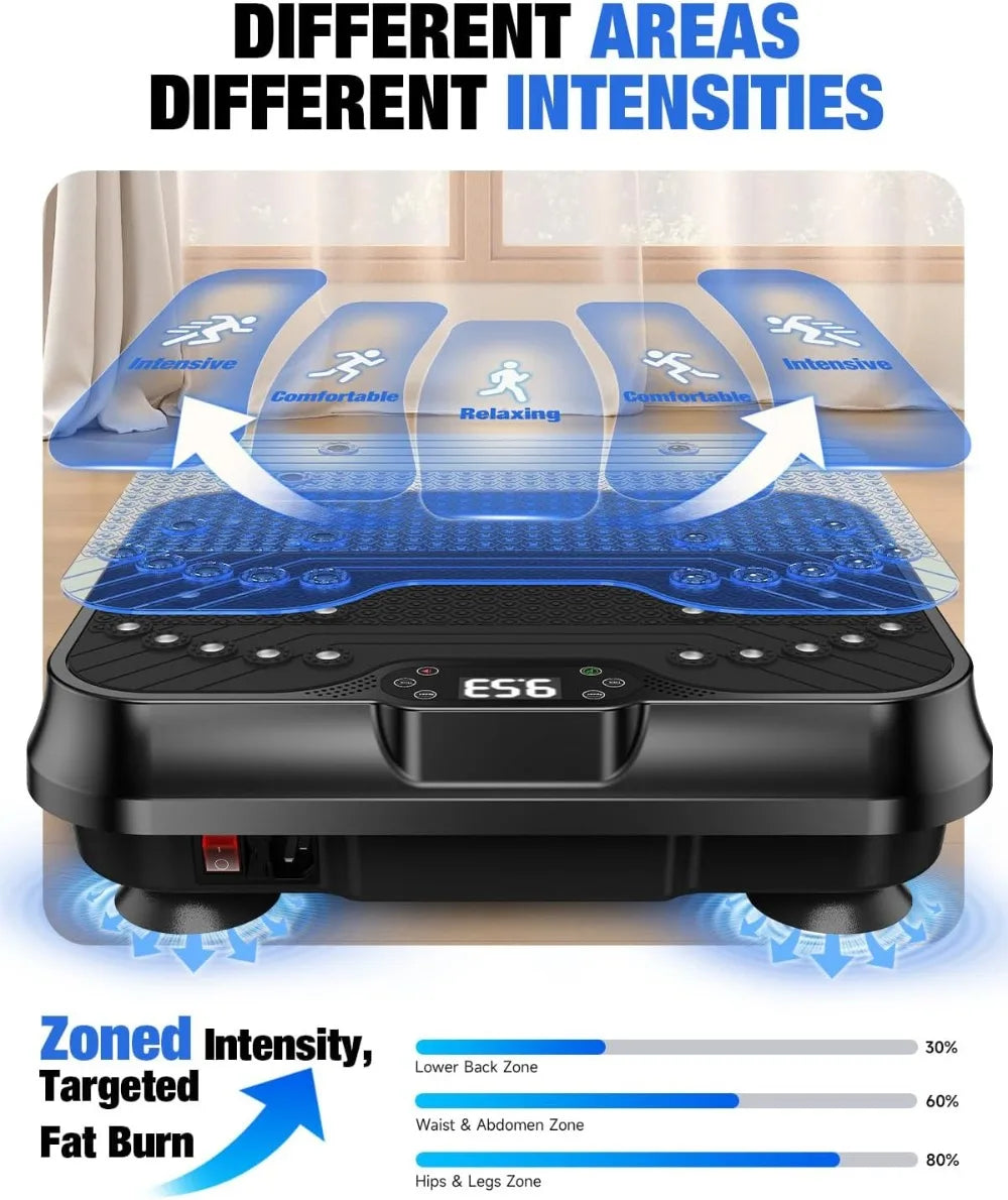 Vibration Plate Exercise Machine With Resistance Bands For Weight Loss