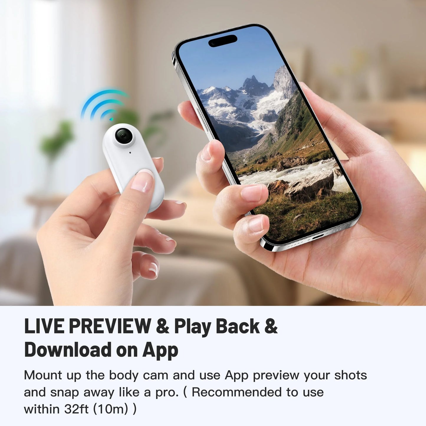 Outdoor Sports Action Camera 4K FHD Helmet Mount For Bicycle