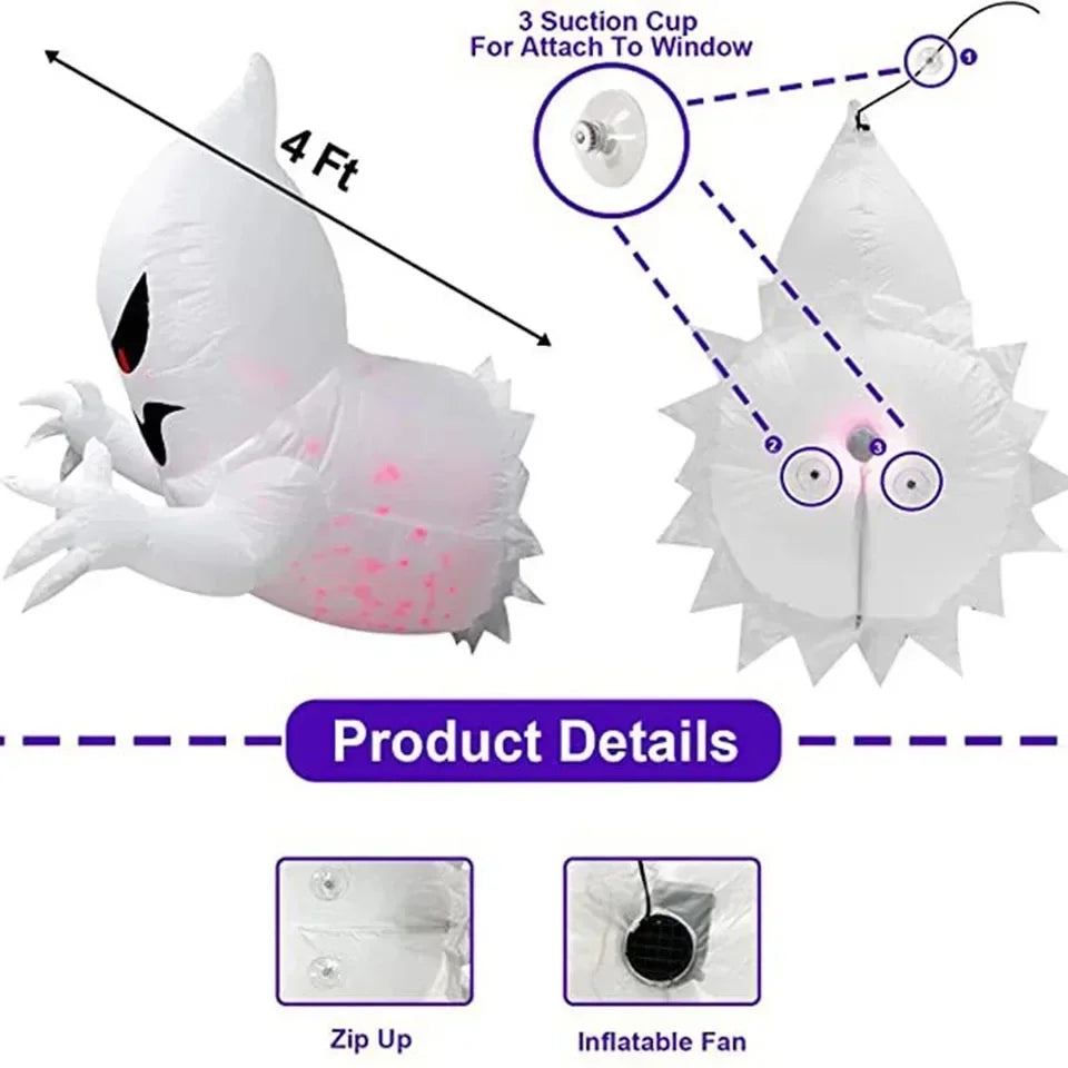 Halloween Inflatable Ghost Lawn and Garden Decoration for Outdoor Parties
