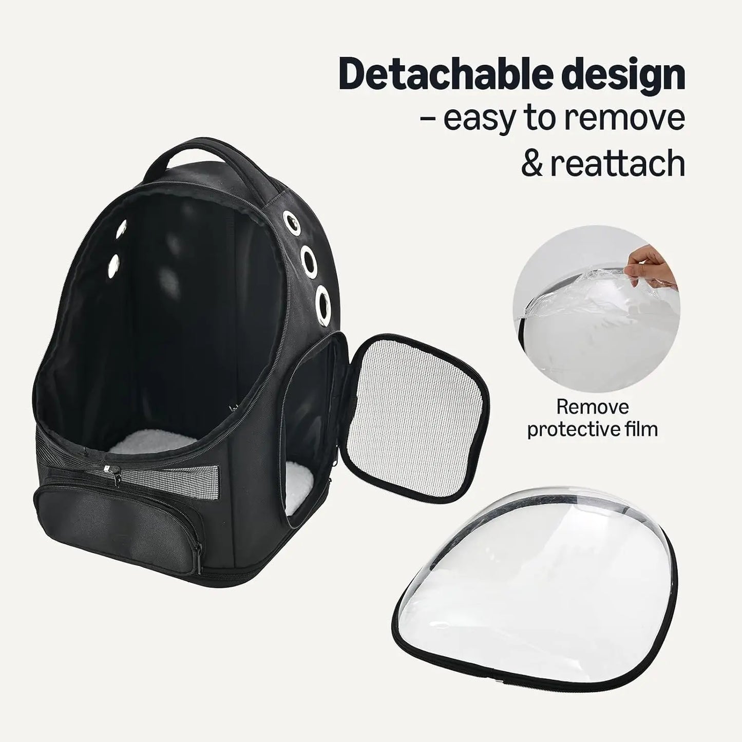 Collapsible Pet Carrier Backpack for Small Cats and Dogs