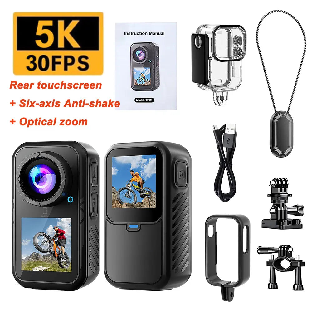 5K Thumb Action Camera With 4K 60FPS Stabilization