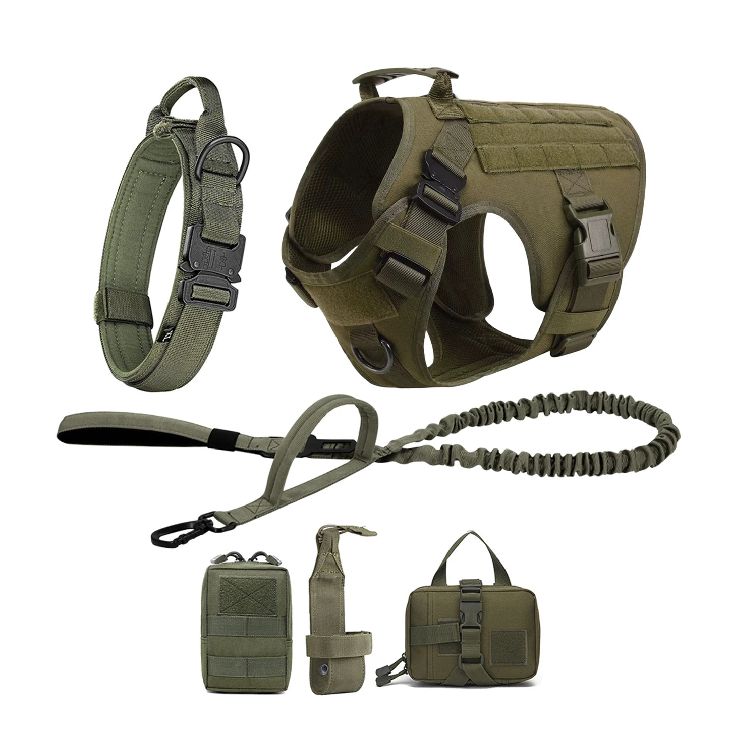 PETRAVEL Tactical Dog Harness With Molle Pouches For Training
