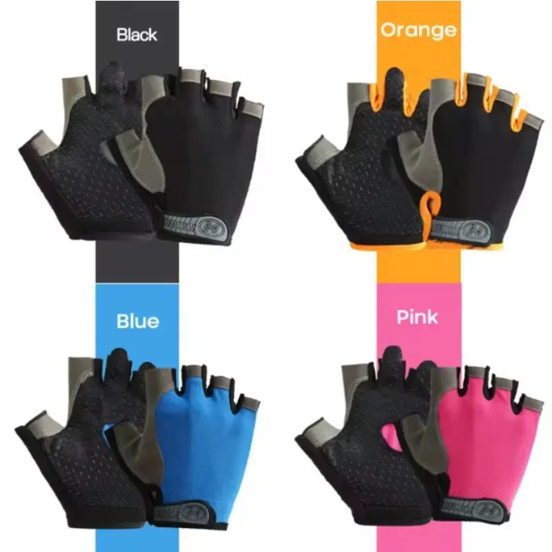 Breathable Anti Slip Half Finger Cycling Gloves For Men Women