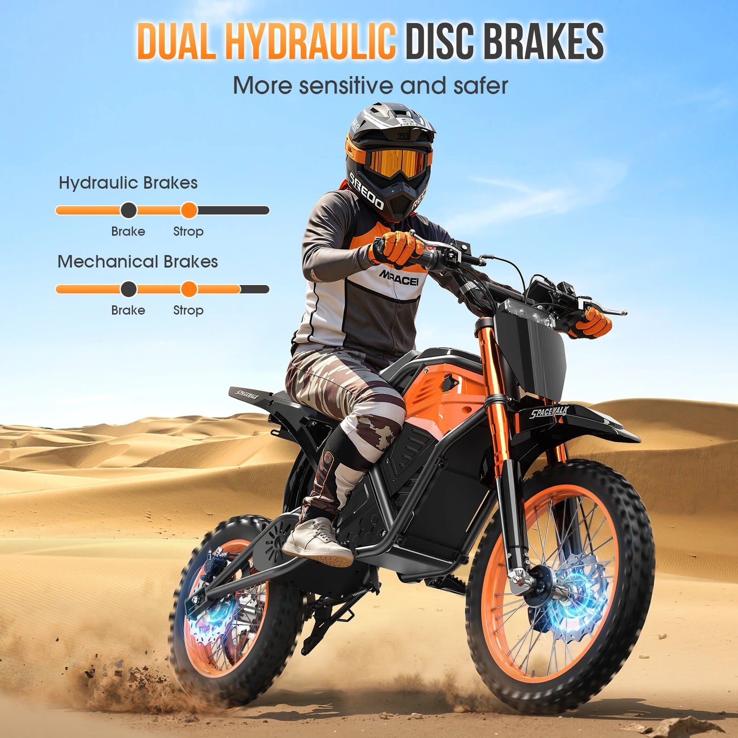 EILLEO SPACEWALK Fat Tire Electric Dirt Bike 48V Off Road 3000W