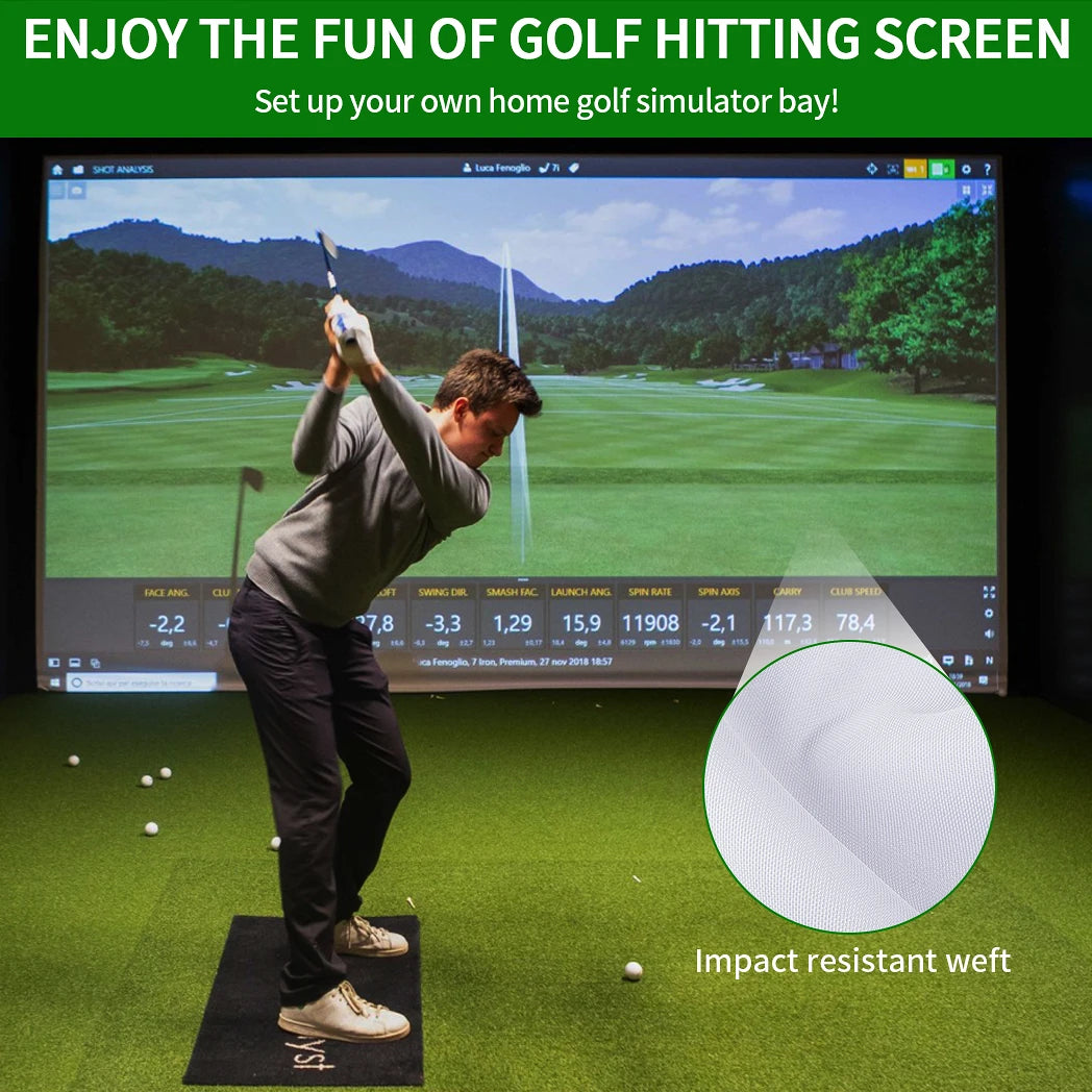 Caiton Golf Impact Screen Silent HD Indoor Outdoor Training