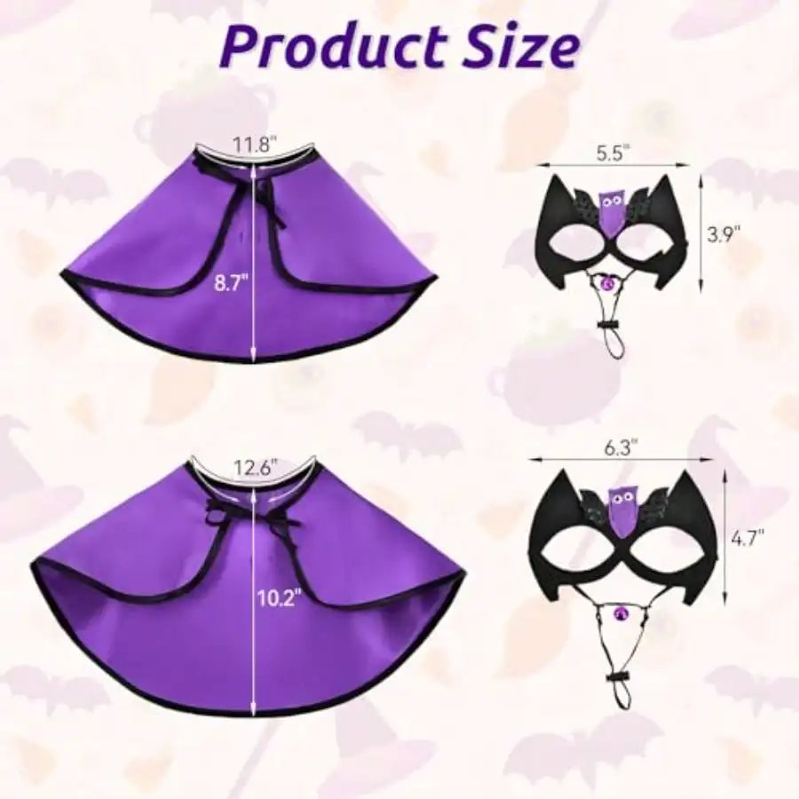 Adorable Pet Vampire Cape Costume With Bat Wing And Mask