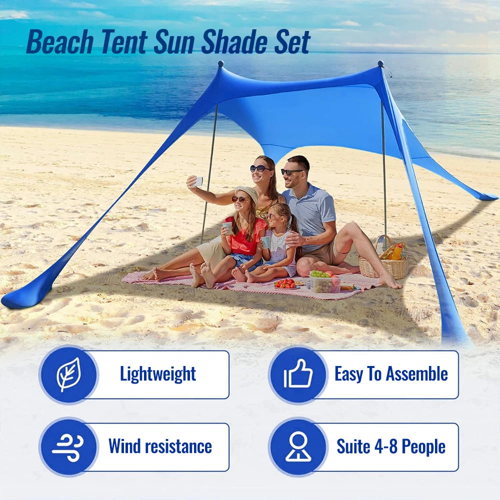 Portable Lycra Beach Canopy Tent UV Protection Sunshade Shelter