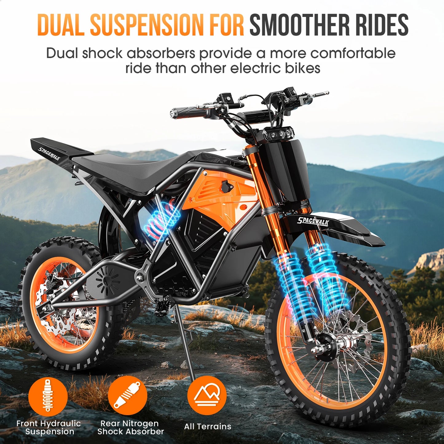 EILLEO SPACEWALK Fat Tire Electric Dirt Bike 48V Off Road 3000W