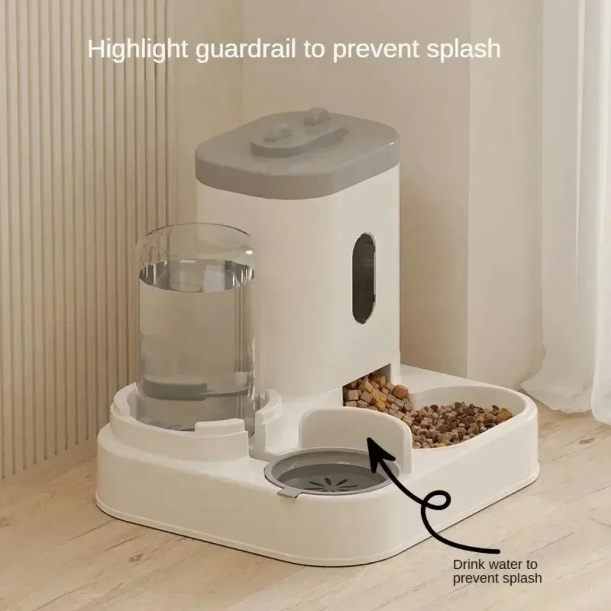Automatic Pet Feeder And Water Fountain For Cats And Dogs Large Capacity