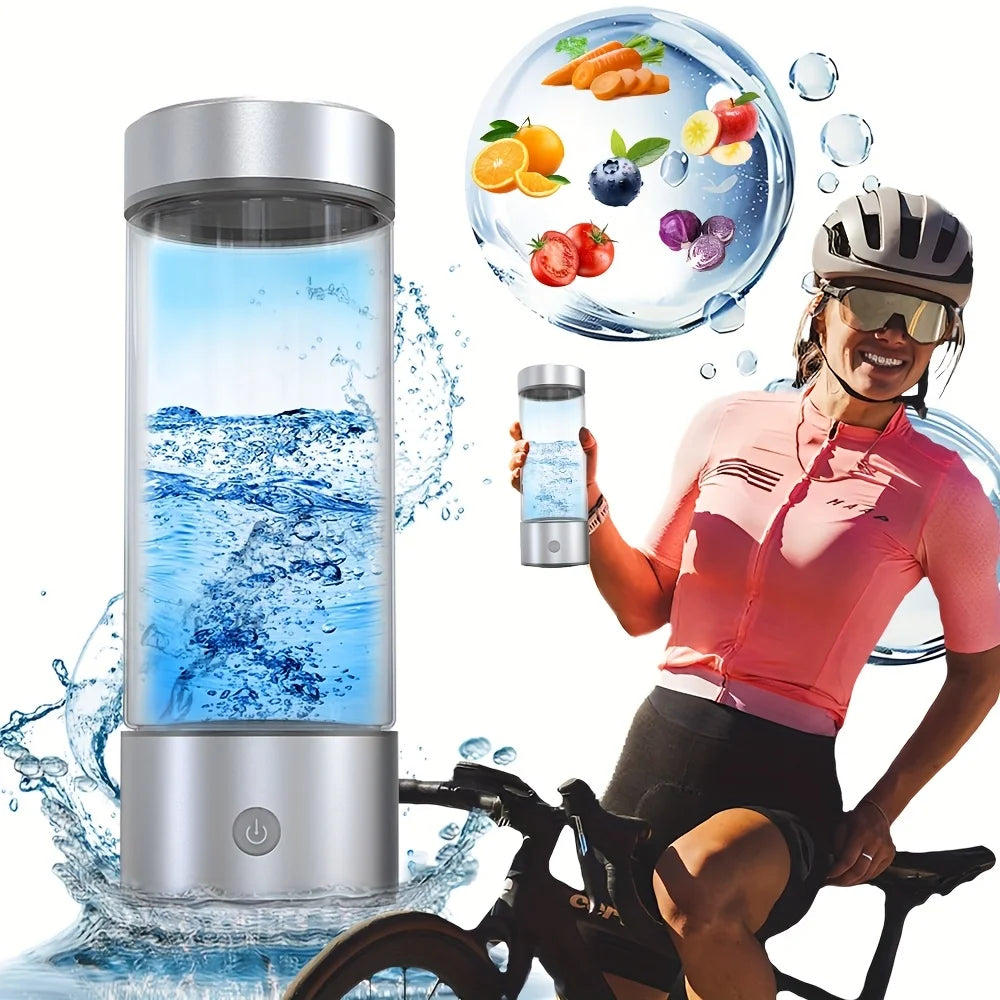 USB-Charged Hydrogen Water Bottle Electrolysis Generator