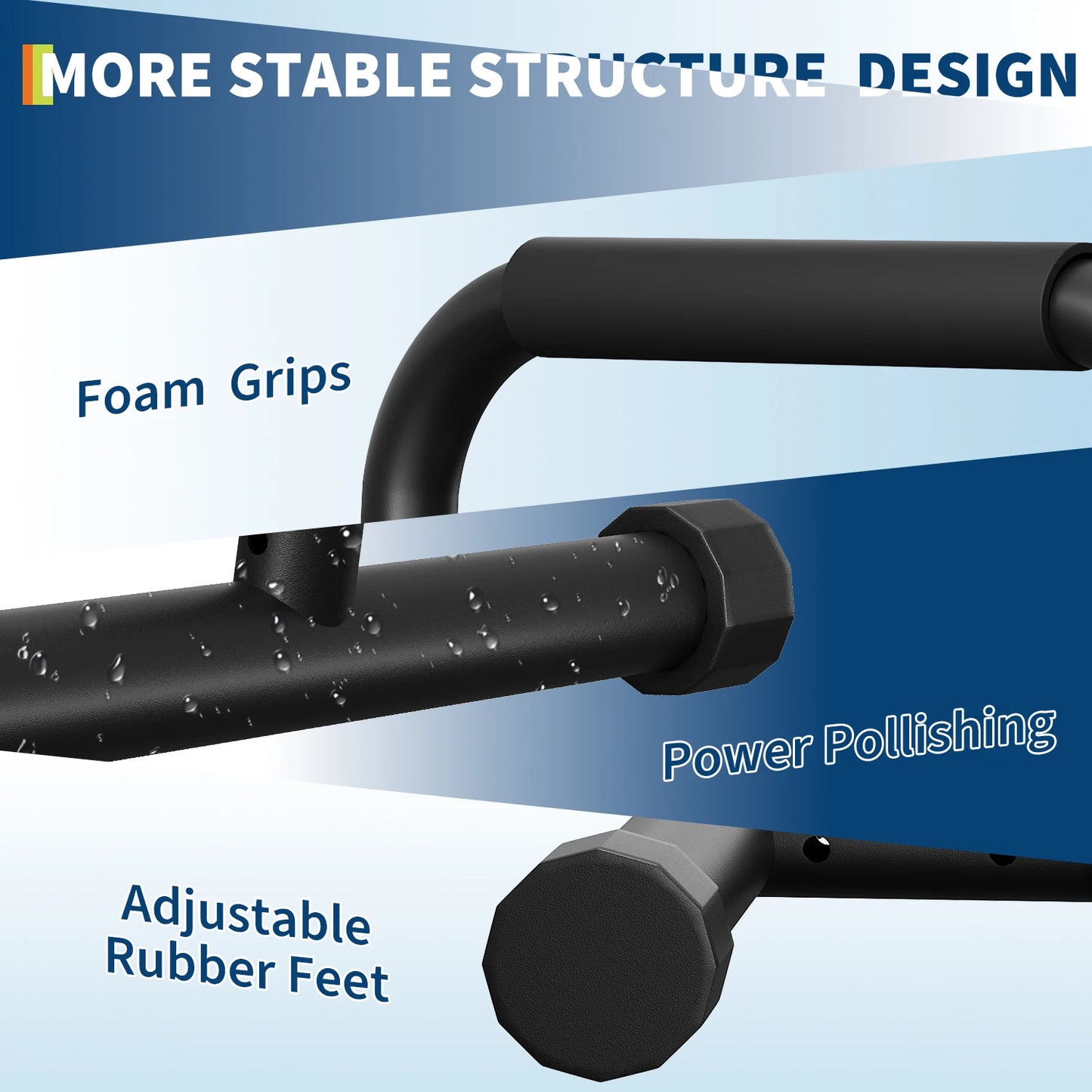 Adjustable Dip Bars Heavy Duty Steel Parallel Push Up Stand