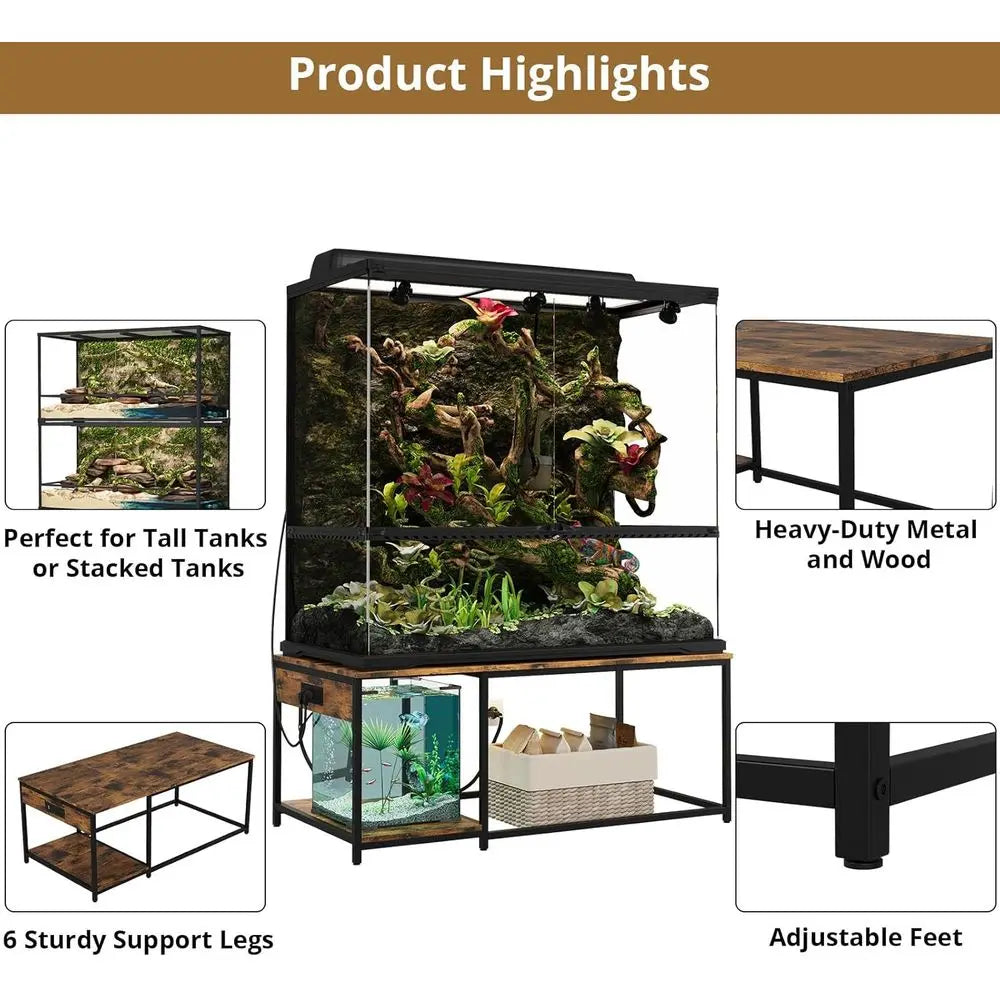 Reptile Tank Stand for Bearded Dragons and Snakes