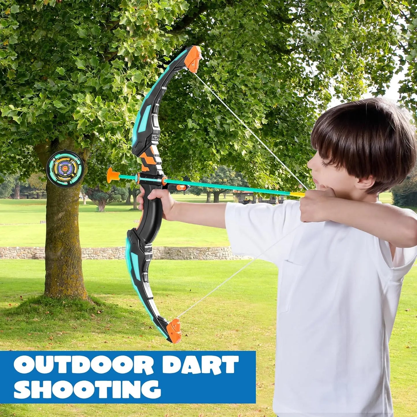 Joyfy LED-Illuminated Light Up Kids Bow And Arrow Archery Set