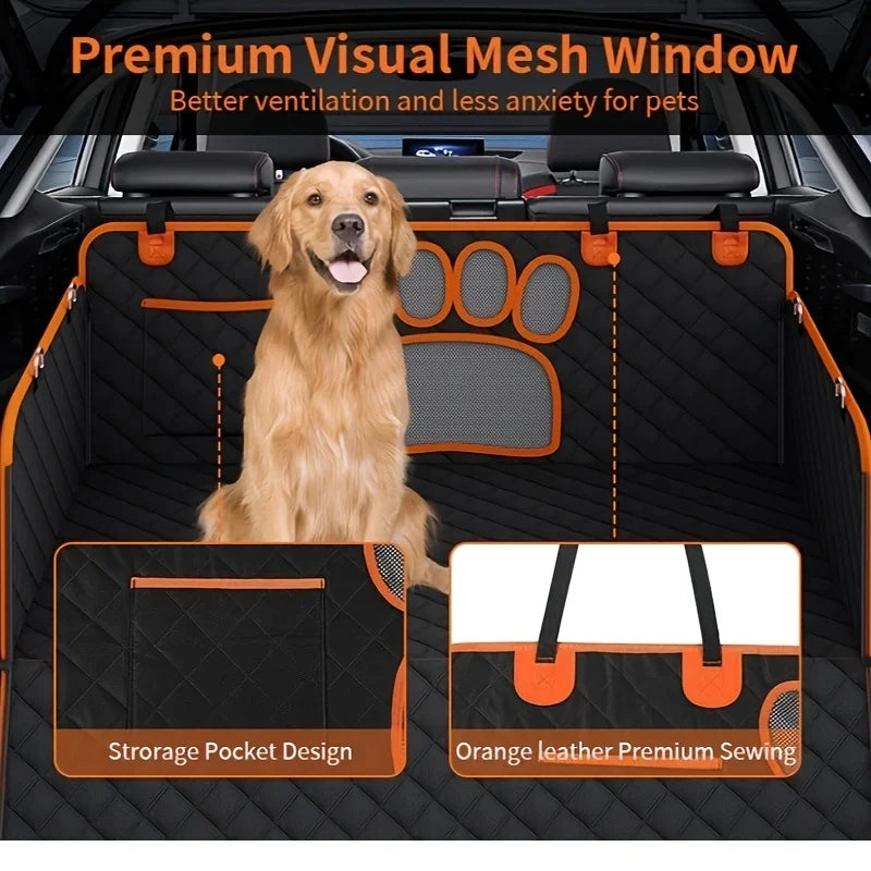 Waterproof Dog Rear Seat Cover Hammock For Cars Heavy Duty Scratch Resistant