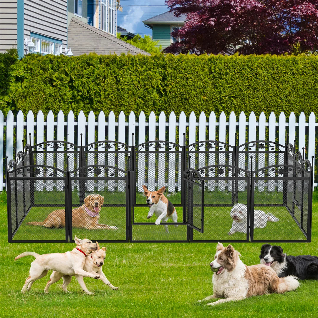 BINGOPAW Heavy Duty Dog Playpen for Outdoor and Indoor Use