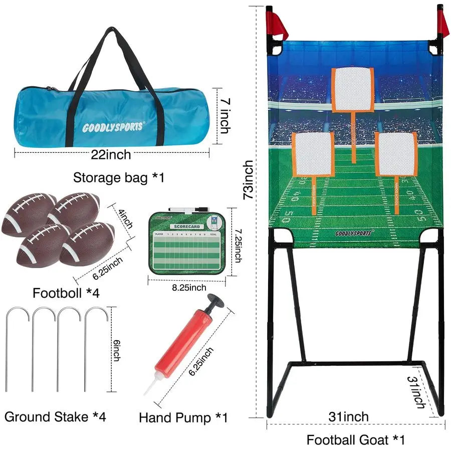 Football Toss Game With 4 Inflatable Balls Target Practice For Kids