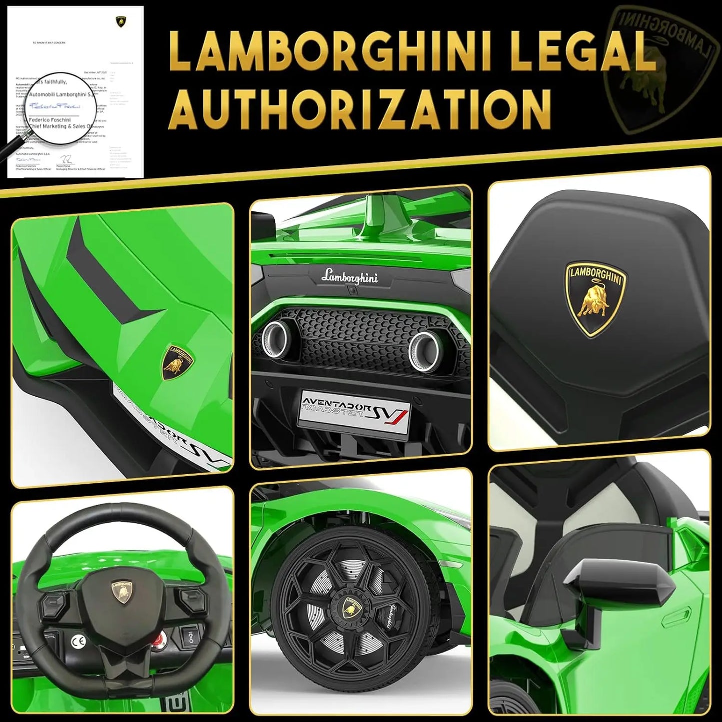HiMISS Lamborghini Style Kids Electric Car 12V Ride On Remote