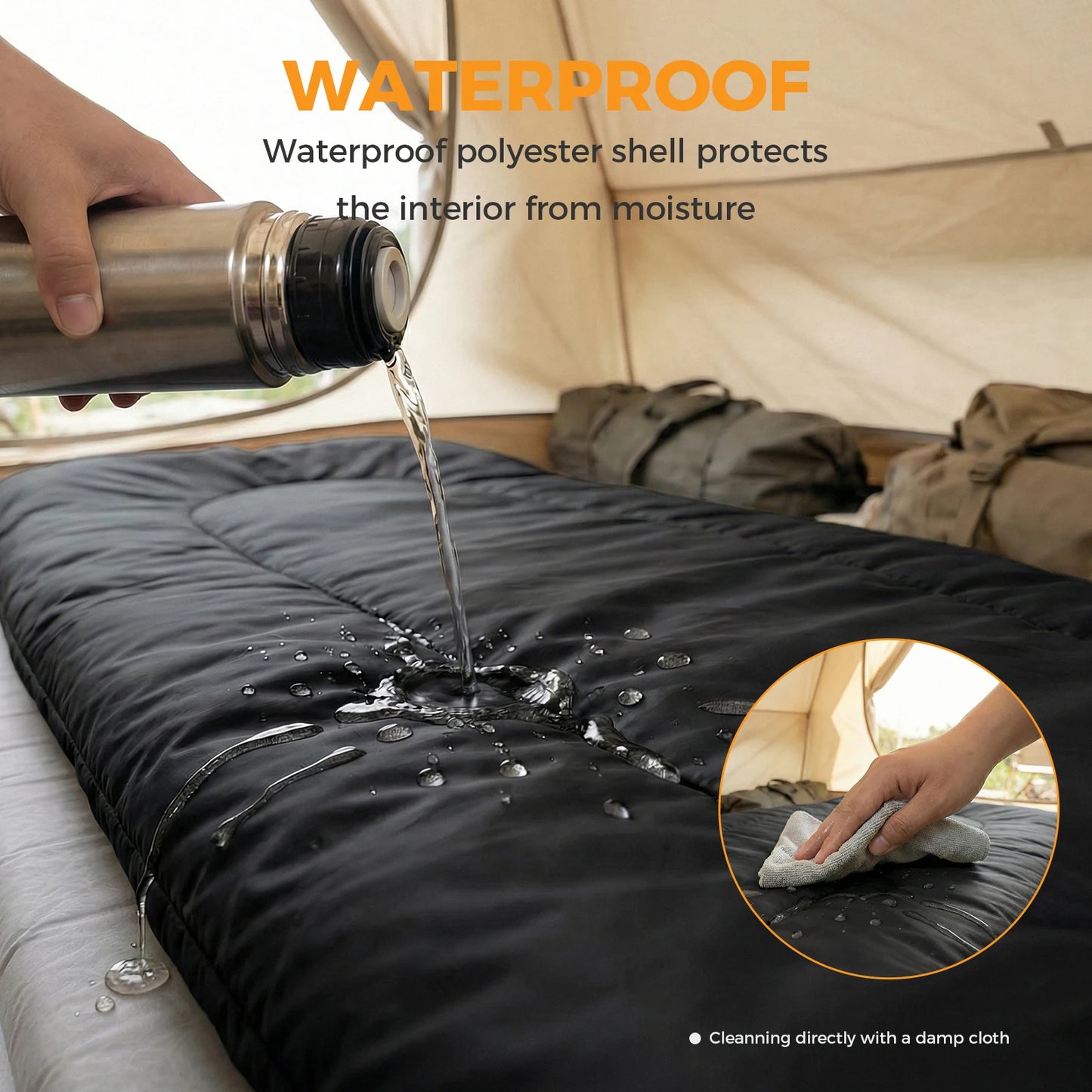 JHK Double Sleeping Bag For Adults With Pillow Lightweight 3 Season