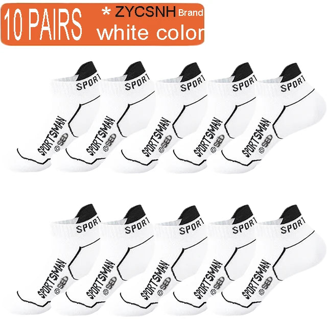 ZYCSNH Mens Breathable Cotton Ankle Socks Summer Sports