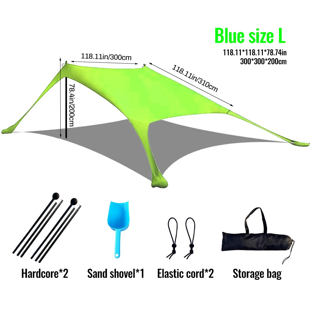 Portable Lycra Beach Canopy Tent UV Protection Sunshade Shelter