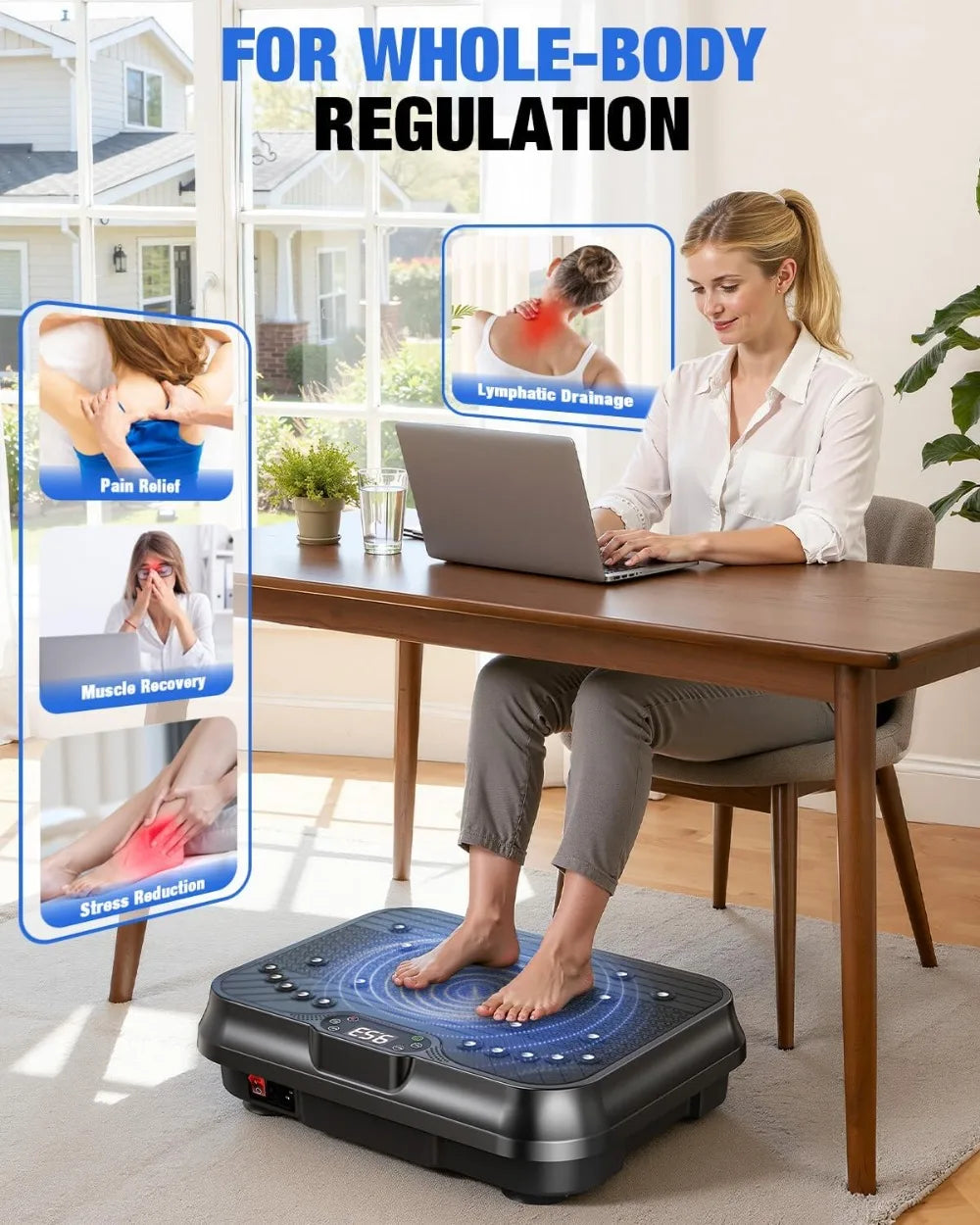 Vibration Plate Exercise Machine With Resistance Bands For Weight Loss
