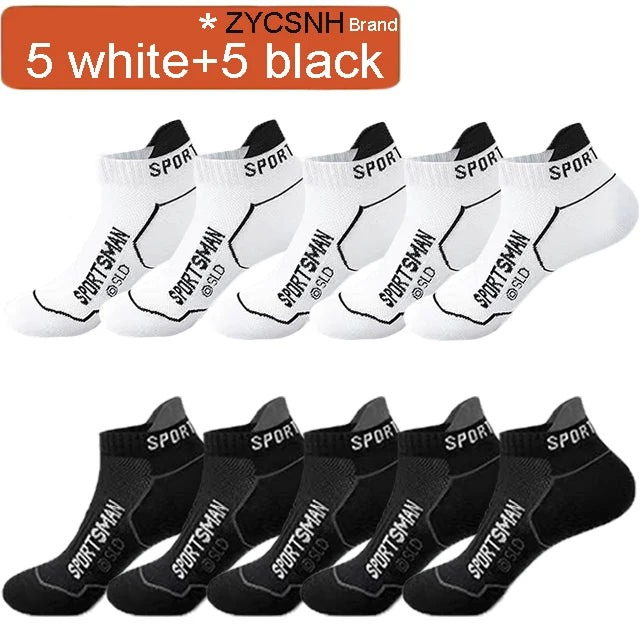 ZYCSNH Mens Breathable Cotton Ankle Socks Summer Sports