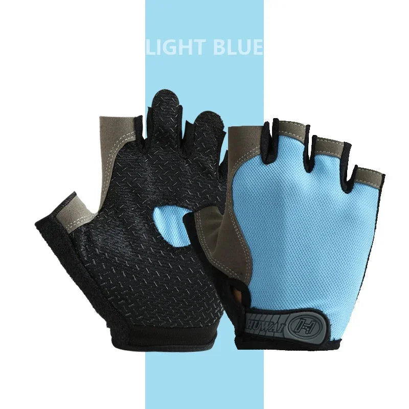 Breathable Anti Slip Half Finger Cycling Gloves For Men Women