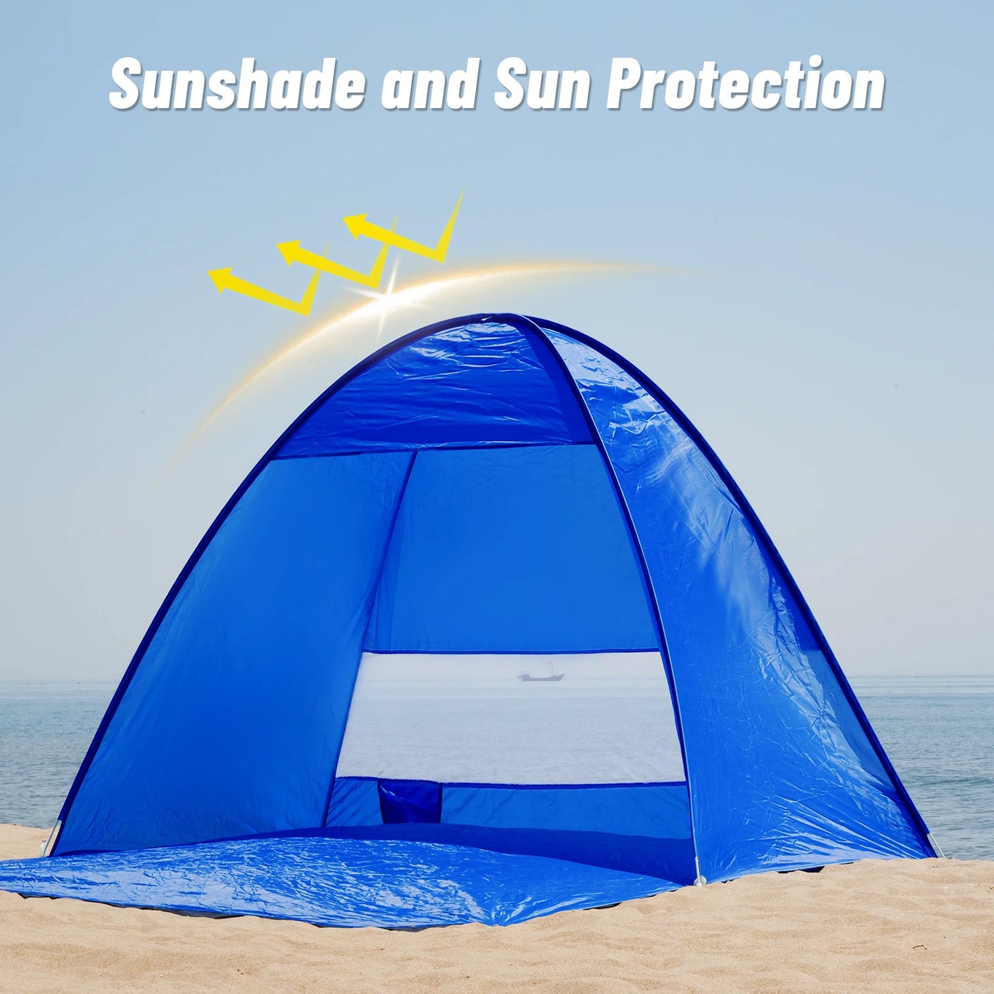 Auto Open Beach Camping Tent UPF 50 Sun Shelter Plus