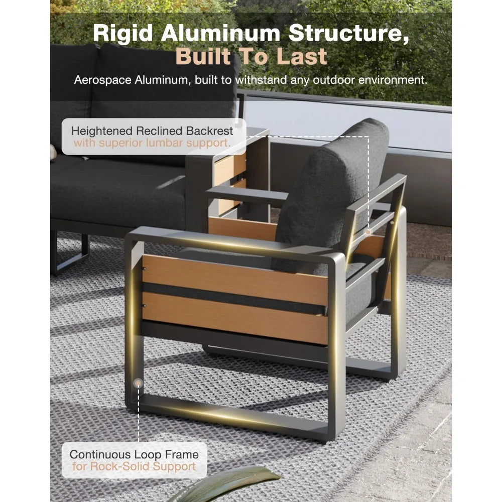 XIAOLANG Aluminum Outdoor Patio Furniture Set With Cushions