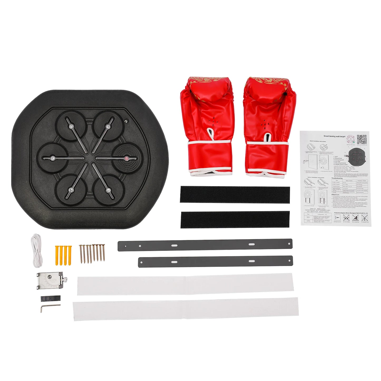 Bymaocar Wall Mounted Bluetooth Boxing Trainer With Gloves